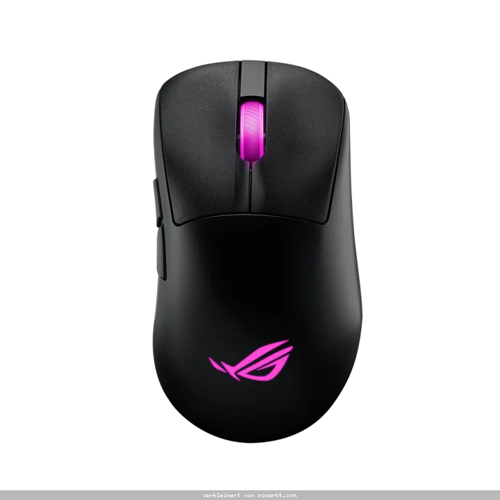 ASUS ROG Keris II Origin Kabellose ergonomische Gaming Maus, 65g leicht, 3-Zonen-RGB-Beleuchtung, black