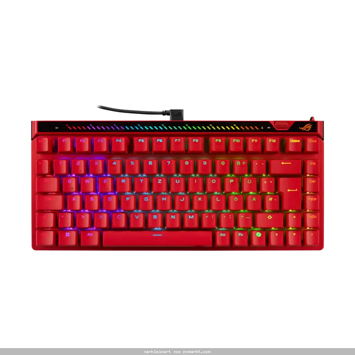 ASUS ROG Strix Falchion Ace 75 HE Red Gaming Tastatur - kabelgebundene Gaming Tastatur mit ROG HFX V2 Switches, 8.000 Hz Abtastrate