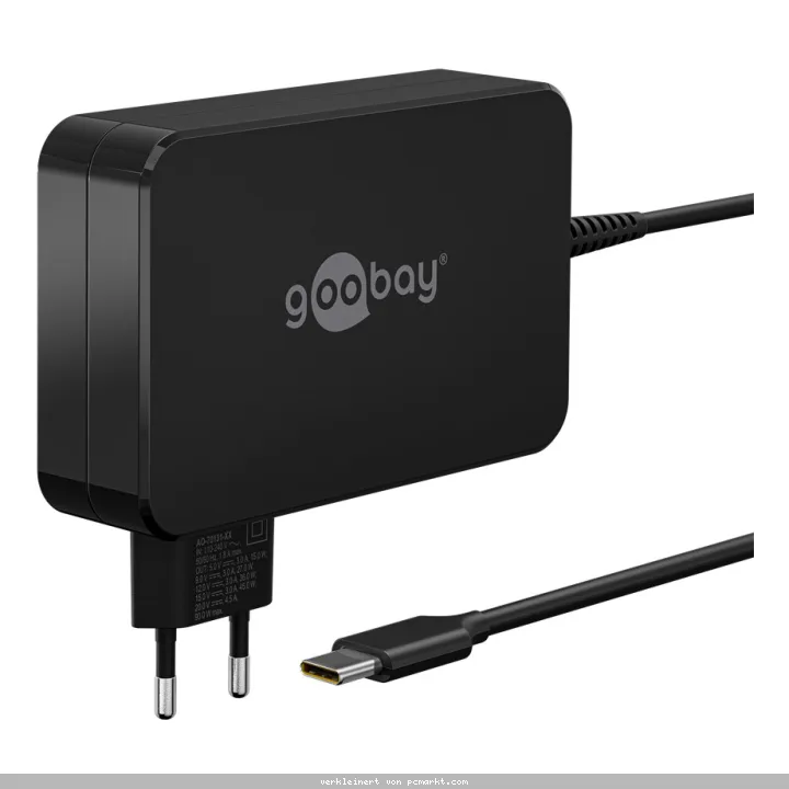 Goobay USB-C™-Ladegerät für Laptops (90 W) schwarz
