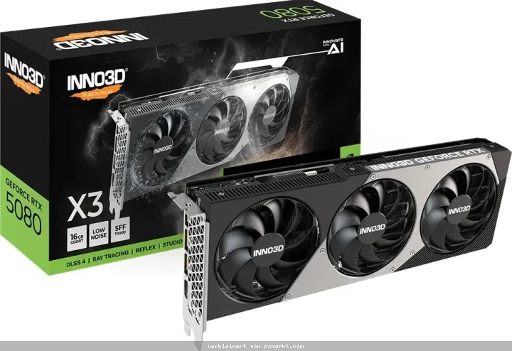 INNO3D GeForce RTX 5080 X3 - 16GB GDDR7, HDMI, 3x DP