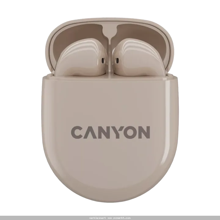 CANYON In-Ear Kopfhörer TWS-6, Beige Bluetooth 5.3, Berührungssteuerung
