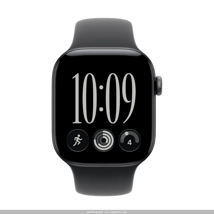 Apple Watch Series 12 Cellular 42mm - Schwarz Aluminium Case Schwarz Sport Band - S/M