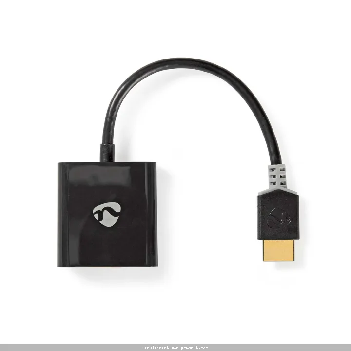 Nedis HDMI™ -Kabel | HDMI™ Stecker | VGA Buchse / 3.5 mm Buchse | 1080p | Vergoldet | 0.20 m | Gerade | PVC | Anthrazit | Verpackung mit Sichtfenster
