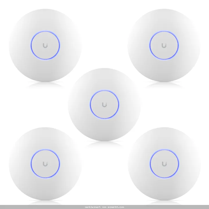 Ubiquiti U7 Pro WiFi 7 Access Point 5er Pack BE9300 Triband, 1x 2.5G RJ45, 140m² Abdeckung