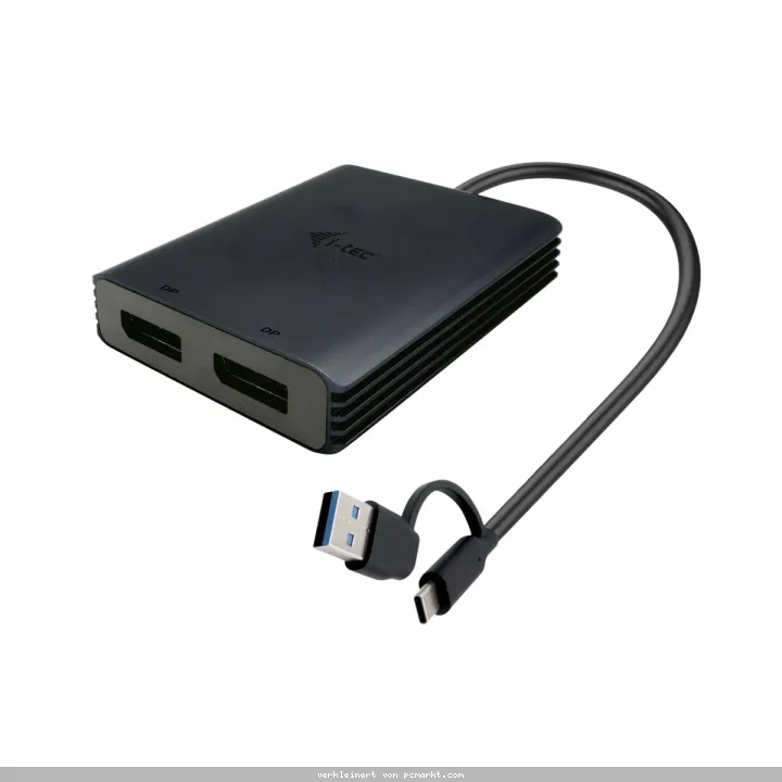 i-tec USB-A/USB-C Dual 4K DP Video Adapter
