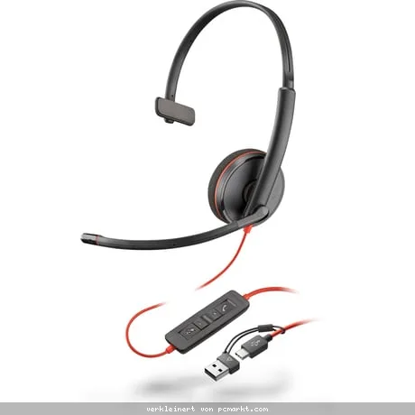 Poly Blackwire 3210 Mono USB-C HS +USB-C/A