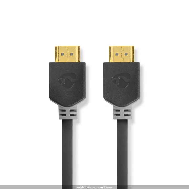 Nedis High Speed HDMI™ Kabel mit Ethernet | HDMI™ Stecker | 4K@30Hz | ARC | 10.2 Gbps | 15.0 m | rund | PVC | Anthrazit | Verpackung mit Sichtfenster