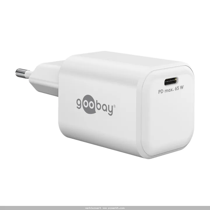 Goobay USB-C™ PD GaN Schnellladegerät Nano (65 W) weiß