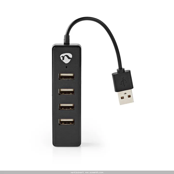Nedis USB-Hub - USB-A Stecker, 4x USB A Female, 4-Port port(s), USB 2.0, Stromversorgung über USB