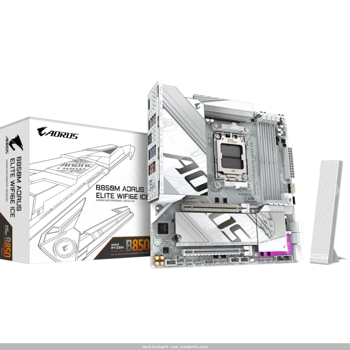 GIGABYTE B850M A ELITE WF6E ICE Mainboard Sockel AM5