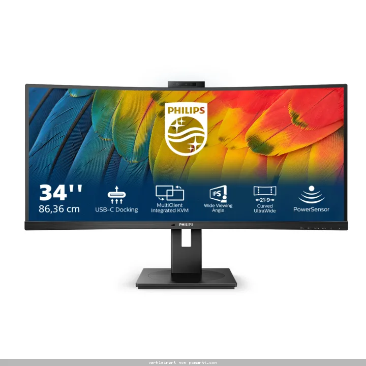 Philips 34B1U5600CH Office Monitor - UWQHD, Webcam, USB-C