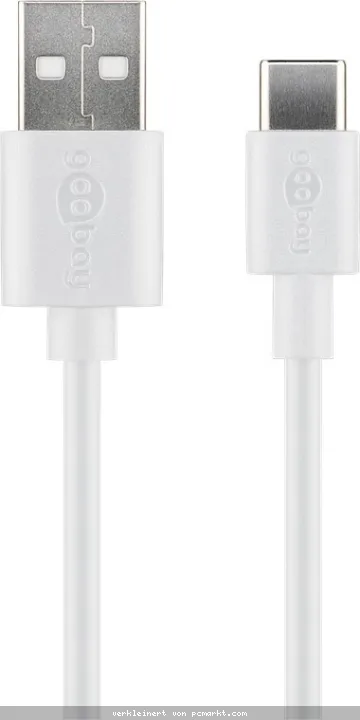 Goobay USB-C Lade- und Synchronisationskabel,1m, weiß