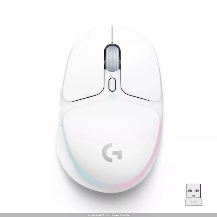 Logitech G705 Wireless Gaming Mouse, RGB-Beleuchtung, 6 Tasten, Akku, USB-C-Anschluss