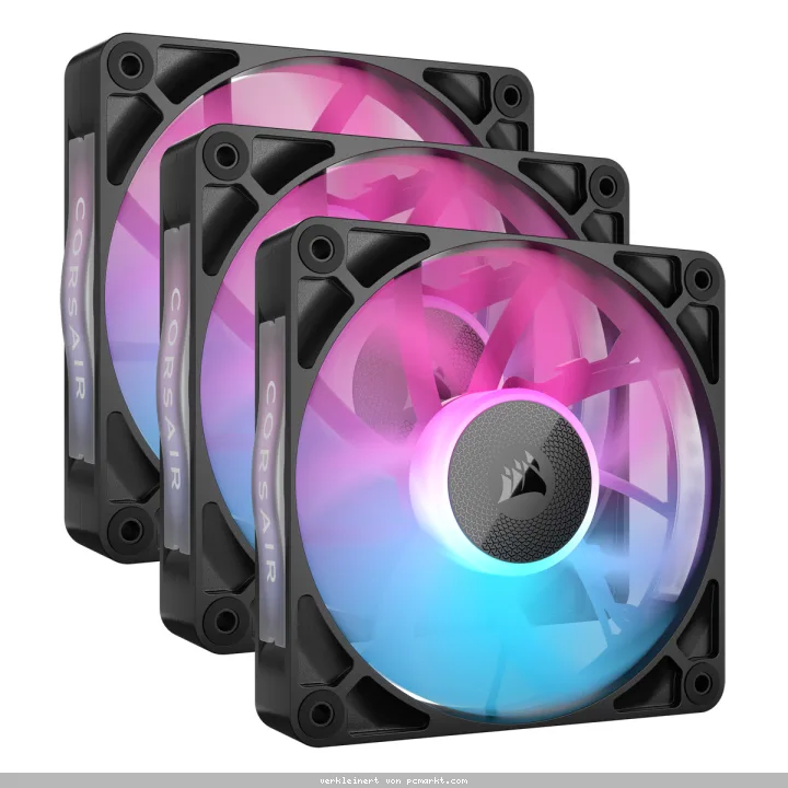CORSAIR iCUE LINK RX120 RGB schwarz | 3er-Pack 120mm Gehäuselüfter