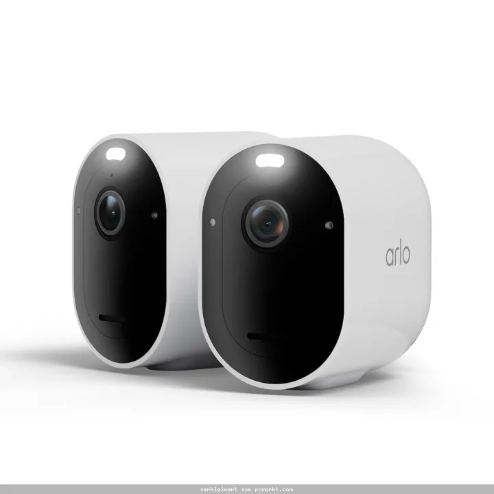 Arlo Pro 6 2K+ Überwachungskamera Weiß 2er Set 4MP (2560x1440), WLAN, Akku, IP65 Wetterfest, 160° Weitwinkel, Farbnachtsicht