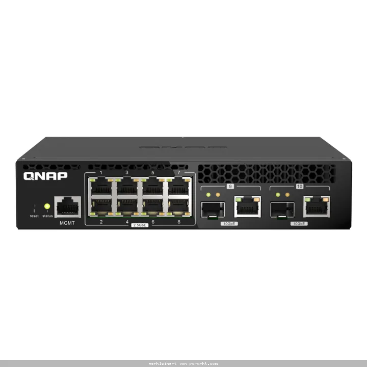 QNAP QSW-M2108R-2C Smart Managed Switch [2x 10GbE SFP+/RJ45 Combo, 8x 2,5GbE (RJ45), Layer 2, Netzwerkmanagement]