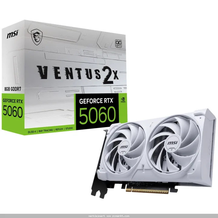 MSI GeForce RTX 5060 8G VENTUS 2X OC WHITE - 8GB GDDR7, HDMI, 3x DP
