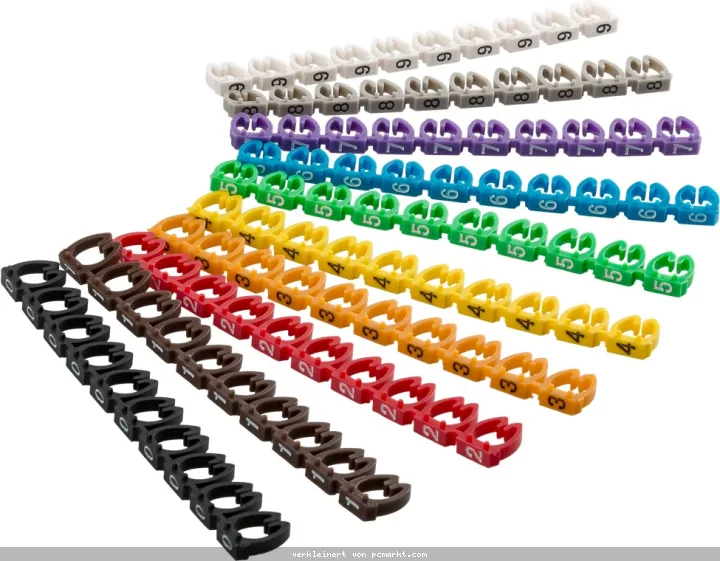 Goobay 72515 Kabelmarker-Clips Ziffern 0-9
