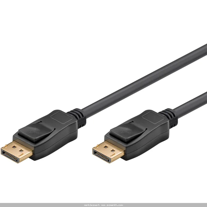 Goobay 2m DisplayPort 1.4-Verbindungskabel [3D, 8K@60Hz (4320p), vergoldete Kontakte, mit Verriegelung]