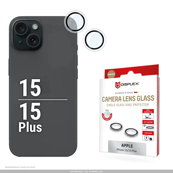 DISPLEX CamGlass Single Lens iPhone 15/15 Plus