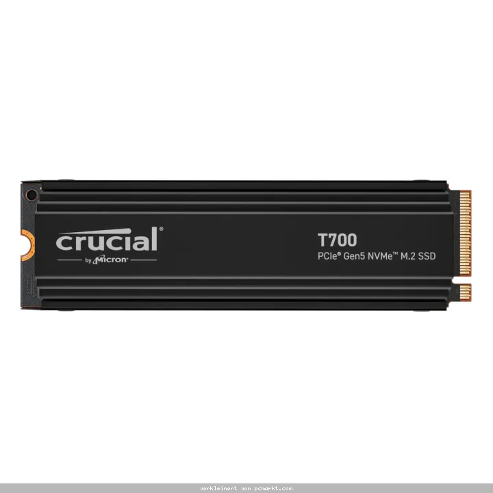 Crucial T700 SSD mit Kühlkörper 2TB M.2 PCIe Gen5 NVMe Internes Solid-State-Module