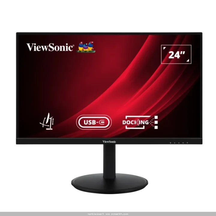 ViewSonic VG2409U-2 LED Office Monitor 60 cm (23,8 Zoll) Schwenk und höhenverstellbar mit USB-C Dockingstation, Full HD, 16:9, 4ms, IPS, 350cd/m², 100