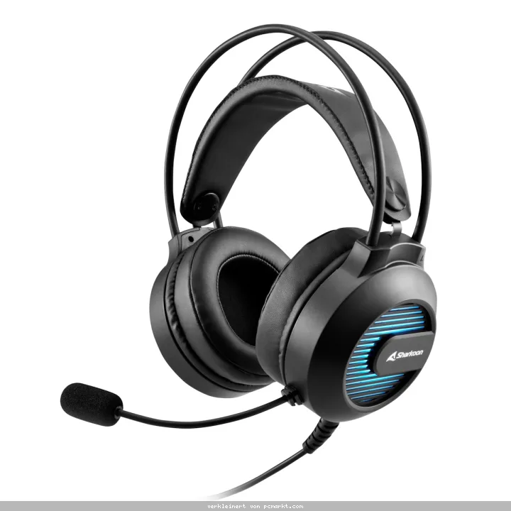 Sharkoon SGH20 USB-Gaming-Headset kabelgebundenes USB-Headset mit RGB-Beleuchtung an den Ohrmuscheln und 50mm-Treiber