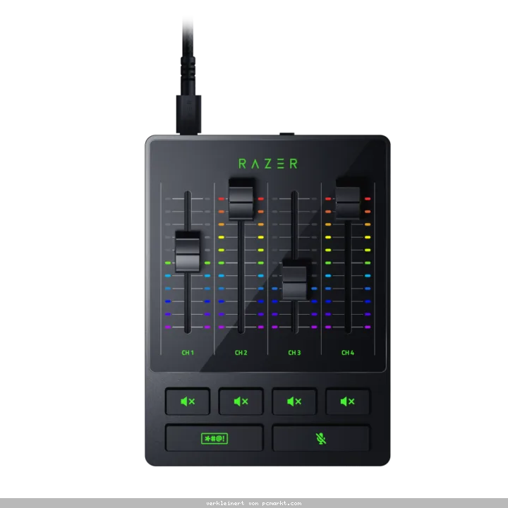 Razer Audio Mixer, Universal-Analog-Mixer für Streaming, 4 Kanal, XLR-Eingang mit Vorverstärker
