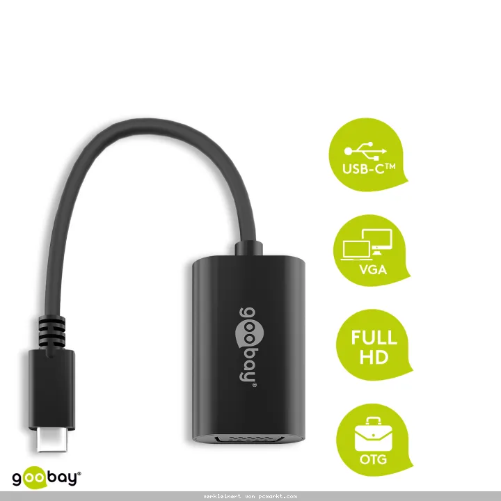 Goobay USB 3.1 (Typ C) zu VGA Adapter [USB-C™-Stecker, VGA-Buchse]