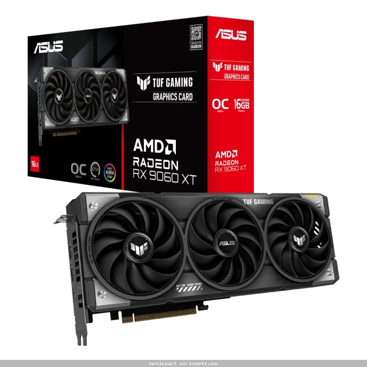 ASUS TUF Gaming Radeon RX 9060 XT OC 16GB Grafikkarte - 16GB GDDR6, HDMI, 3x DP
