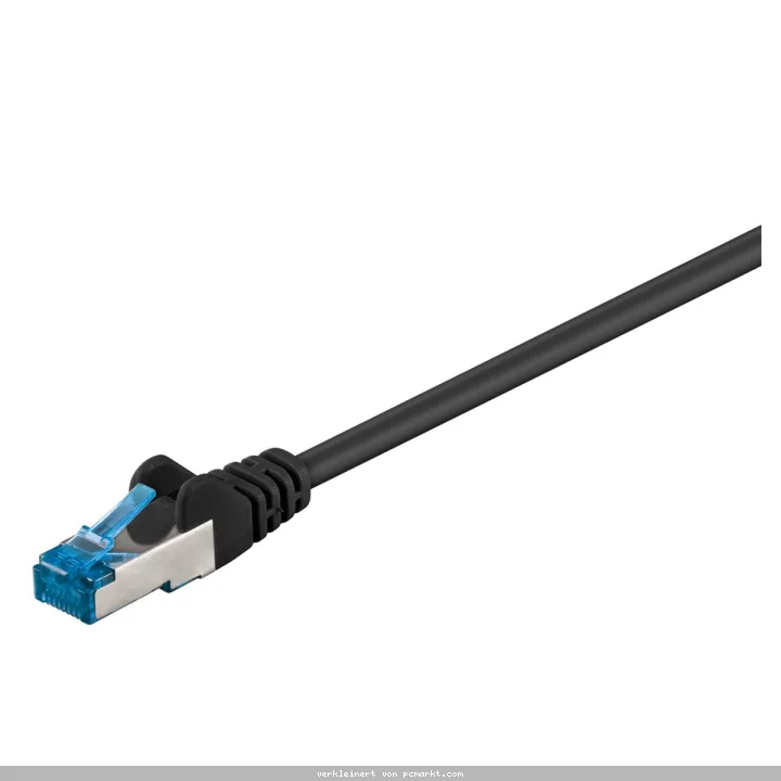 Goobay CAT 6A Patchkabel, S/FTP (PiMF), schwarz 0,5m