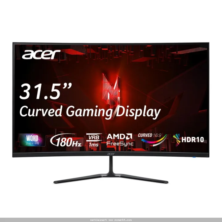 Acer Nitro ED0 (ED320QUS3bmiipx) 31,5" QHD Curved Gaming Monitor 80,0 cm (31,5"), VA, 1500R Curved, 180Hz, 2x HDMI, 1x DP, Audio Out, Lautsprecher