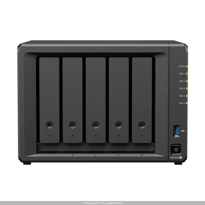 Synology DiskStation DS1525+ NAS 5-Bay AMD Ryzen™ V1500B, 8GB DDR4 RAM, 0/5 HDD/SSD