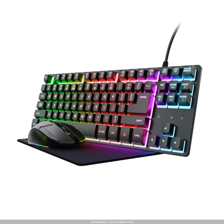 Trust GXT794 3-in-1 Gaming Bundle Bundle bestehend aus Tastatur, Maus und Mauspad