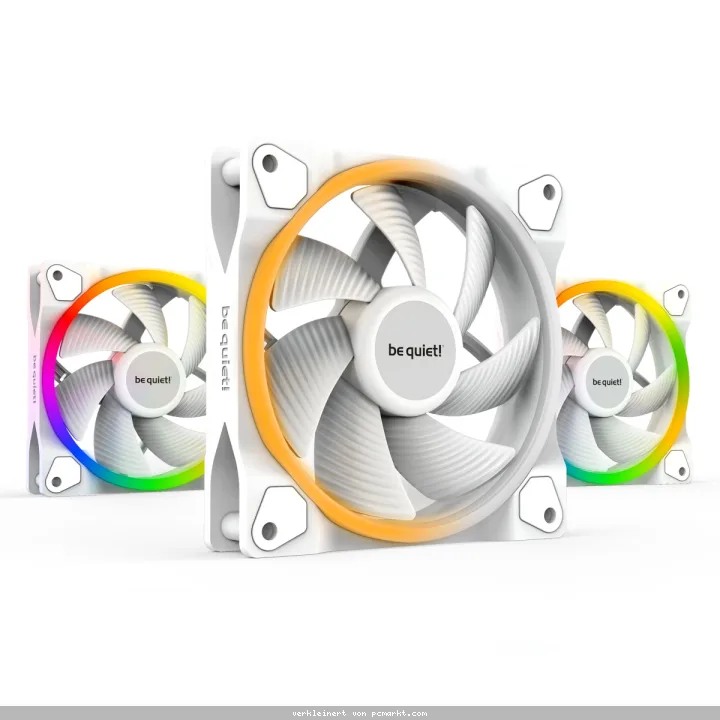 be quiet! LIGHT WINGS WHITE 120mm PWM | 3er-Pack Gehäuselüfter