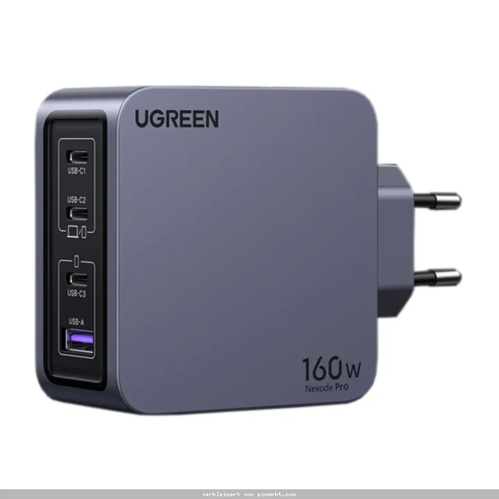 UGREEN Ladegerät Nexode Pro 160W GaN Adapter mit USB-C Ladekabel