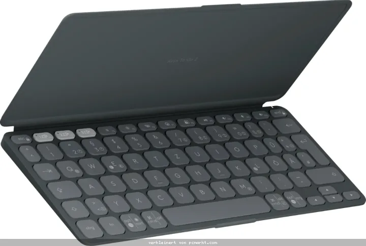 Logitech KEYS-TO-GO 2 Tastatur, Kabellos Integrierte Abdeckung, Bluetooth LE, DE-Layout