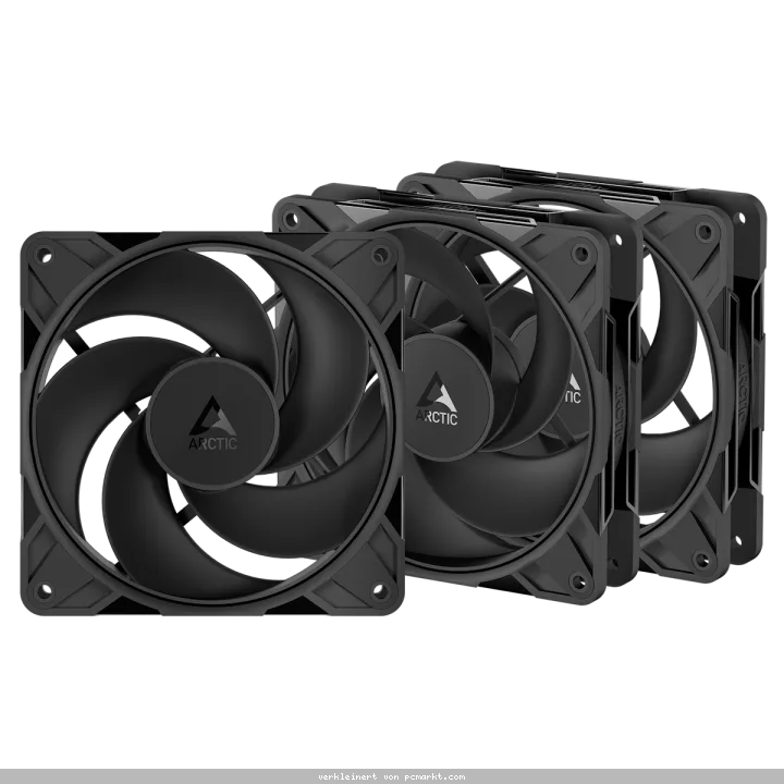 ARCTIC P12 PRO Reverse schwarz 3er-Pack | Gehäuselüfter