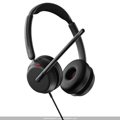 Epos IMPACT 860T, Stereo-Headset, Kabelgebunden MS Teams zertifiziert, 360-Grad-Busylight, Super-Wideband-Technologie