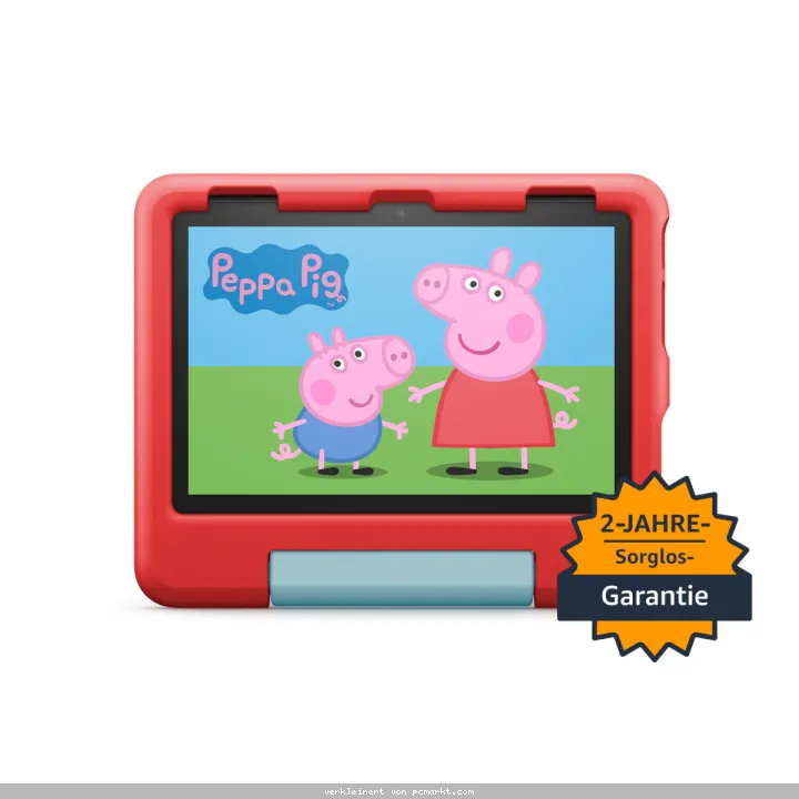 Amazon Fire HD 8 Kids-Tablet (2022), rot für Kinder von 3 bis 7 Jahre, 2 Jahre Sorglos-Garantie, kindgerechte Hülle, 8-Zoll-HD-Display, 32GB