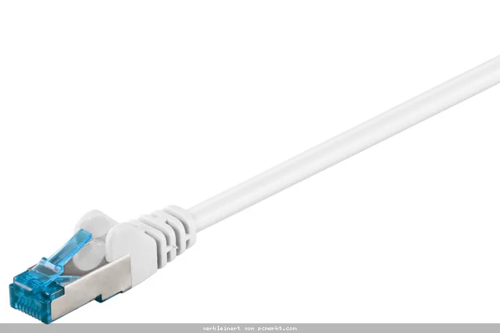 Goobay 1m CAT 6A Patchkabel, S/FTP (PiMF), Weiß