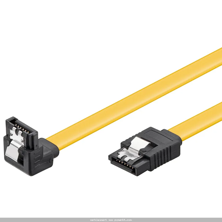 Goobay HDD S-ATA Kabel 0.3m [S-ATA L-Type > L-Type 90°, Gelb]