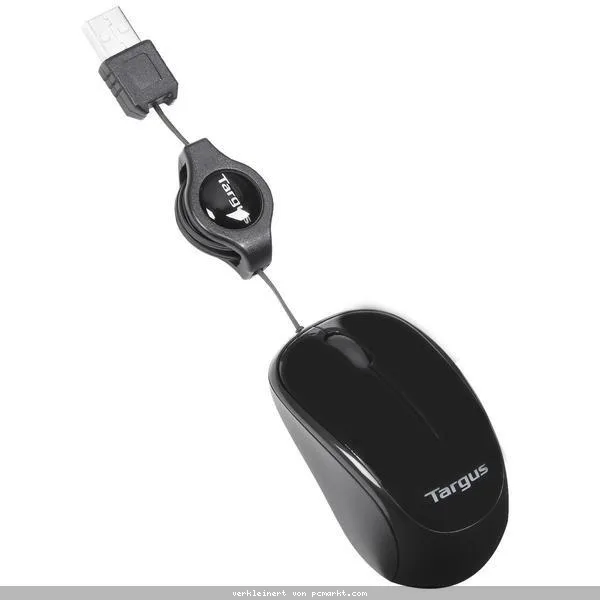 Targus Compact Blue-Trace Maus schwarz, USB-Anschluss