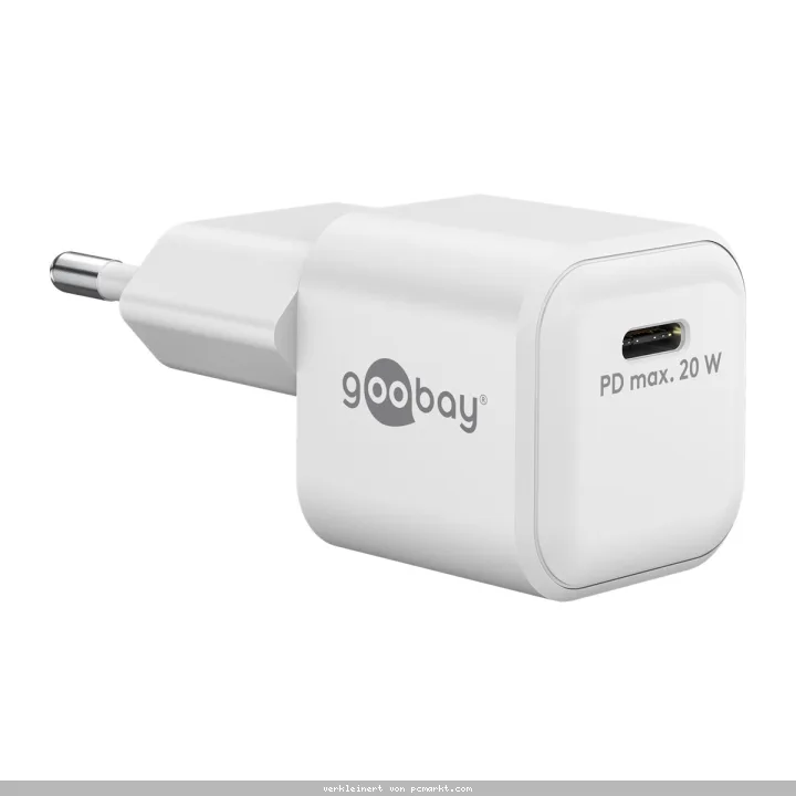 Goobay USB-C™ PD GaN Schnellladegerät Nano (20 W) weiß
