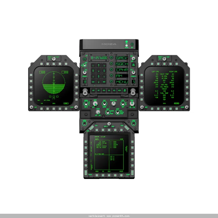 MOZA FMP18 Panel Bundle Modulares Cockpit-System, authentische F/A-18-Bedienung, einstellbare Beleuchtung, flexible Montage, MOZA Cockpit Software