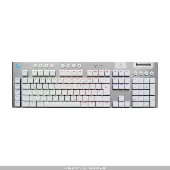 Logitech Gaming G915X Lightspeed Tactile Gaming Tastatur flache, kabellose Gaming Tastatur, weiß