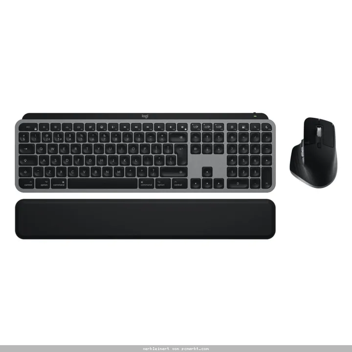 Logitech MX Keys S Combo für Mac, kabellos, DE-Layout Tastatur und Maus Set, Speziell angepasste Tasten und Funktionen für macOS