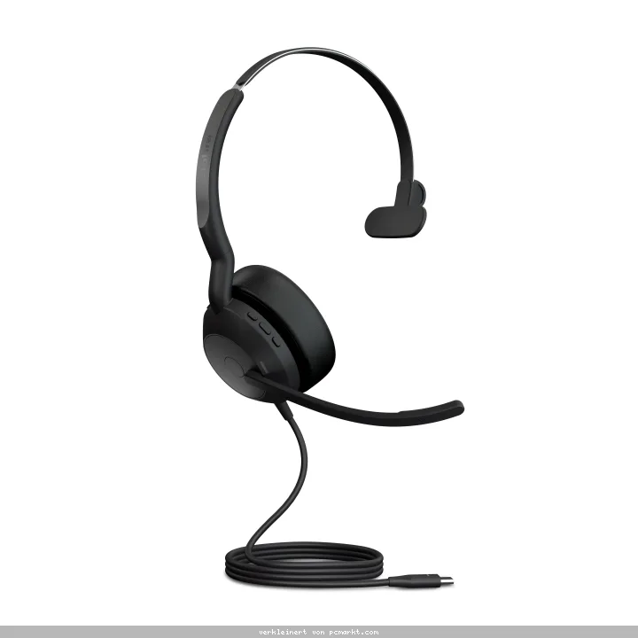 Jabra Evolve2 50 Mono-Bluetooth Headset 4 Mikrofone, USB-A-Anschluss, UC-kompatibel, Aktive Geräuschunterdrückung