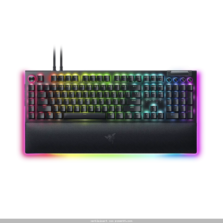 Razer BlackWidow V4 Pro Gaming Tastatur (gelbe Switches) - Gaming Tastatur mit Razer Yellow Switches, multifunktionalen Tasten, Armauflage