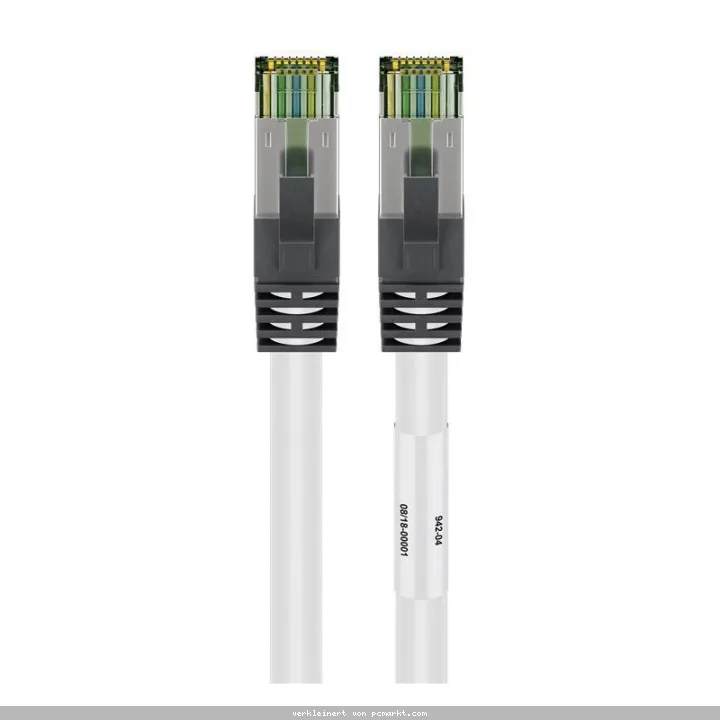 Goobay CAT 8.1 Patchkabel, S/FTP (PiMF), Weiß, 5 m